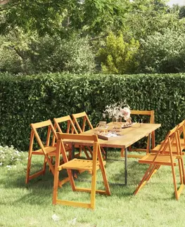Záhradné kreslá a stoličky Skladacia záhradná stolička 8 ks Dekorhome