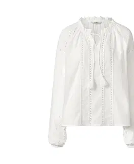 Shirts & Tops Tuniková blúzka s ažúrovou výšivkou, biela
