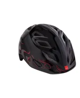 Cyklistické helmy Helma MET Elfo 2018 detská plamene / čierna