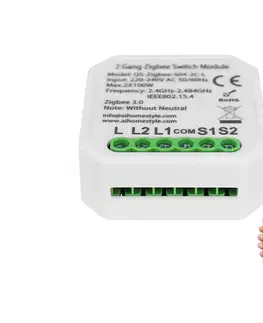 LED osvetlenie  Neo  NEO 07517L - Inteligentný kontrolór (L) V4 2-tlačítkový Zigbee 3.0 Tuya 