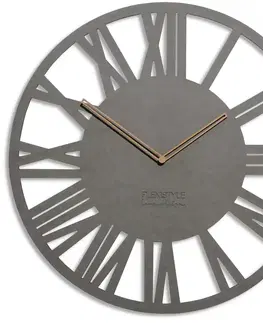 Hodiny Nástenné hodiny Loft Adulto šedá, z219-1a 50cm