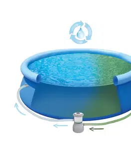 Bazény NABBI Aquabel bazén s konštrukciou a príslušenstvom 360 cm modrá