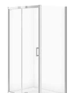 Sprchovacie kúty CERSANIT - Sprchovací kút BASIC obdĺžnik 100x80x185, posuv, číre sklo S158-006
