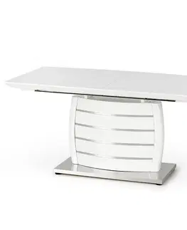Stoly v podkrovnom štýle Rozkladací stôl Onyx 160/200x90cm Mdf/Oceľ – Biely