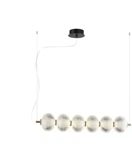 Závesné svietidlá Viokef Závesné svietidlo Pellucid LED, bronzová farba/čierna farba, 6-lampa