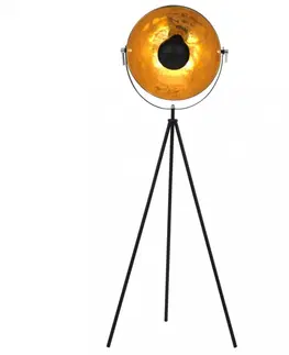 Osvetlenie Stojacia lampa čierna / zlatá Dekorhome 31 cm