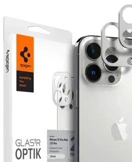 Puzdrá na mobilné telefóny Spigen ochranné sklo na fotoaparát pre iPhone 13 Pro13 Pro Max, strieborné AGL04033
