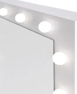 Toaletné stolíky HALMAR Hollywood toaletný stolík s osvetlením biela