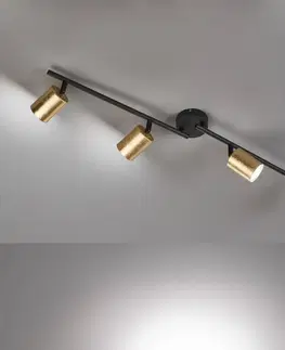Bodové svetlá FISCHER & HONSEL LED stropné bodové svetlá Vano lístkové zlato 4-pl