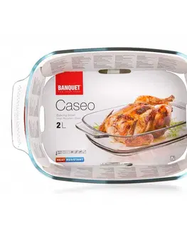 Formy na pečenie Banquet Misa na pečenie sklenená CASEO 2 l, hranatá