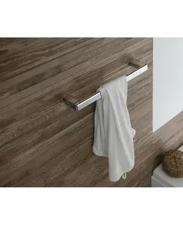 Kúpeľňový nábytok GEDY PI213513 Pirenei držiak uterákov 35 x 6,6 cm, strieborná