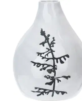 Vázy keramické Porcelánová váza Art s dekorom stromčeka, 11 x 14 cm