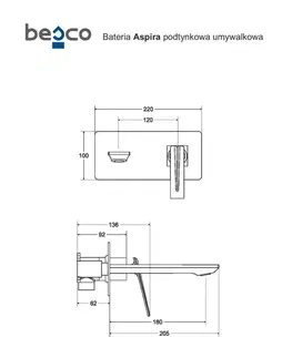 Kúpeľňové batérie HOPA - Podomietková umývadlová batéria ASPIRA grafitová BABUASGR