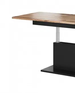 Konferenčné stolíky Konferenčný stôl rozkladací BUSETTI Halmar Dub wotan / čierna