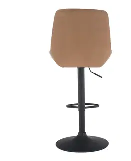 Barové stoličky Barová stolička, hnedá Velvet látka, CHIRO