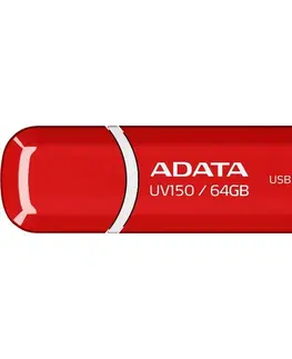 USB Flash disky USB kľuč A-DATA UV150, 64 GB, USB 3.0, rýchlosť čítania a zápisu: až 90 MB/s, červený