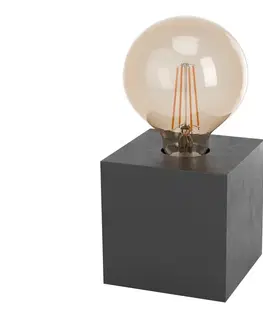 Lampy Eglo Eglo 43734 - Stolná lampa PRESTWICK 1xE27/40W/230V antracit 