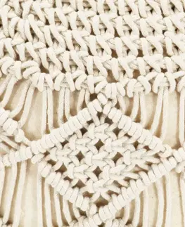Taburety a podnožky Ručně pletený taburet Dekorhome Antracit