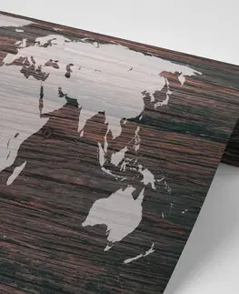 Samolepiace tapety Samolepiaca tapeta mapa sveta na dreve