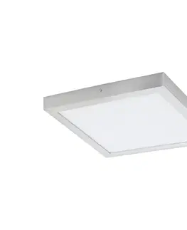 Svietidlá Eglo Eglo 97265 - LED Stropné svietidlo FUEVA 1 1xLED/25W/230V strieborná hranatý 