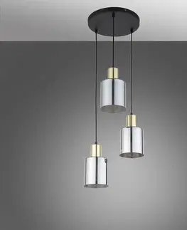 Moderné lampy do obývačky Luster Sierra Gold/Grafit 6663 PL3