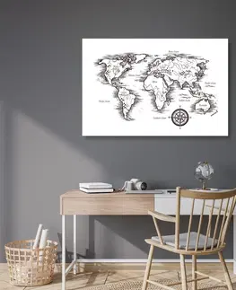 Obrazy na korku Obraz na korku  mapa sveta v nádhernom prevedení