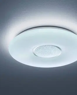 Stropné svietidlá Reality Leuchten Stropné LED svietidlo Akina s diaľkovým ovládaním