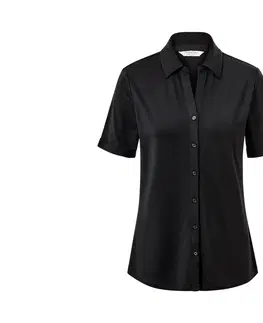 Shirts & Tops Blúzkové tričko s gombíkovou légou, čierne