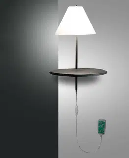 Lampy na nočný stolík Fabas Luce Nástenné LED Goodnight USB port, biele-antracit
