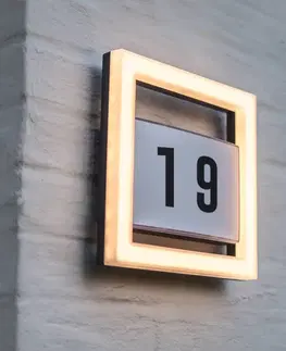 Osvetlenie domového čísla LUTEC LED osvetlenie čísla domu Alice bez snímača