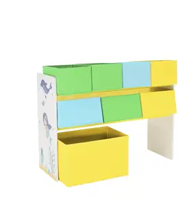 Regály a poličky KONDELA Nomito Typ 2 organizér na hračky kombinácia farieb / vzor