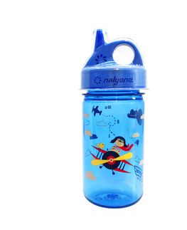 Fľaše na pitie Detská fľaša NALGENE Grip'n Gulp 350 ml 2023 Blue Biplane