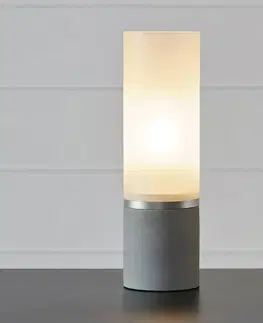 Stolové lampy Markslöjd Stolová lampa Molo betón sklo efekt mrazu 40 cm