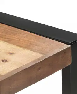 Jedálenské stoly Jedálenský stôl masívne drevo / kov Dekorhome 160x80x75 cm