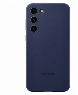 Puzdrá na mobilné telefóny Zadný kryt Silicone Cover pre Samsung Galaxy S23 Plus, tmavo modrá EF-PS916TNEGWW