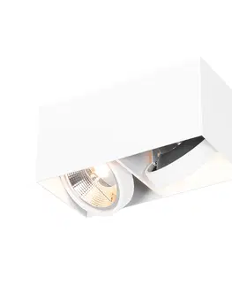Bodove svetla Dizajnové bodové biele obdĺžnikové AR111 2-svetl. - Box
