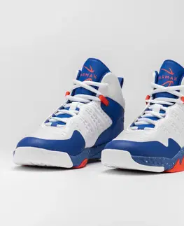 tenis Basketbalová obuv SS500H pre pokročilých unisex bielo-modro-červená