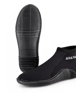 Obuv na otužovanie Neoprénové topánky Agama Rock 3,5 mm čierna - 45