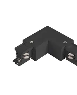 Svietidlá pre 3-fázové koľajnicové svetelné systémy Arcchio Arcchio L-konektor, 3 fázový, zem dnu, čierna