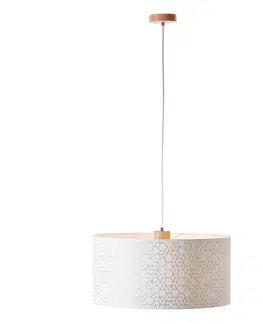 Závesné svietidlá Brilliant Závesná lampa Galance, biela, Ø 50 cm