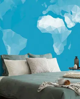 Samolepiace tapety Samolepiaca tapeta mapa sveta v polygonálnom štýle