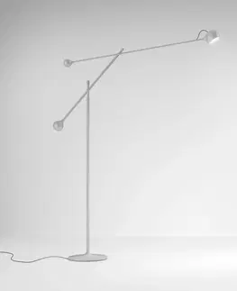 Stojacie lampy Artemide Artemide Ixa LED lampa nastaviteľná bielo-sivá