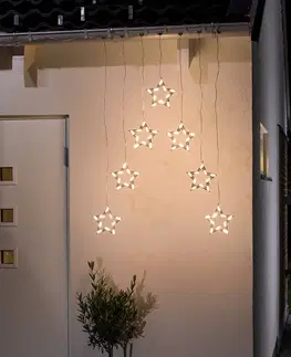 Vianočné osvetlenie Konstsmide Christmas LED svetelné závesy hviezdy 70-flg.
