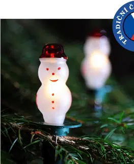 Vianočné dekorácie Súprava Snehuliak TV-12, 12 žiaroviek, biela