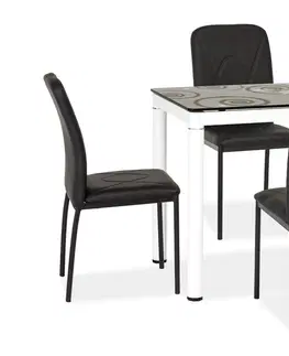 Jedálenské stoly SIGNAL Damar jedálenský stôl biela / čierna