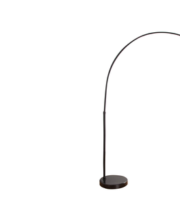Stojace lampy LuxD 24900 Dizajnová stojanová lampa Kingdom 170 - 210 cm čierna Stojanové svietidlo