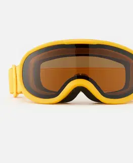 okuliare Detské okuliare na lyžovanie a sánkovanie žlté
