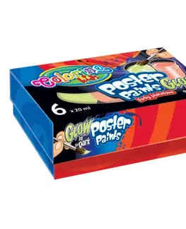 Hračky PATIO - Colorino temperové farby svietiace v tme 6 farieb