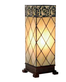 Stolové lampy Clayre&Eef Stolná lampa Diamond v štýle Tiffany 45 cm