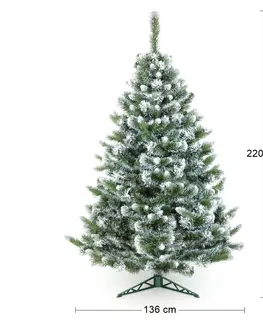 Vianočné stromčeky NABBI Christee 15 vianočný stromček 220 cm zelená / biela